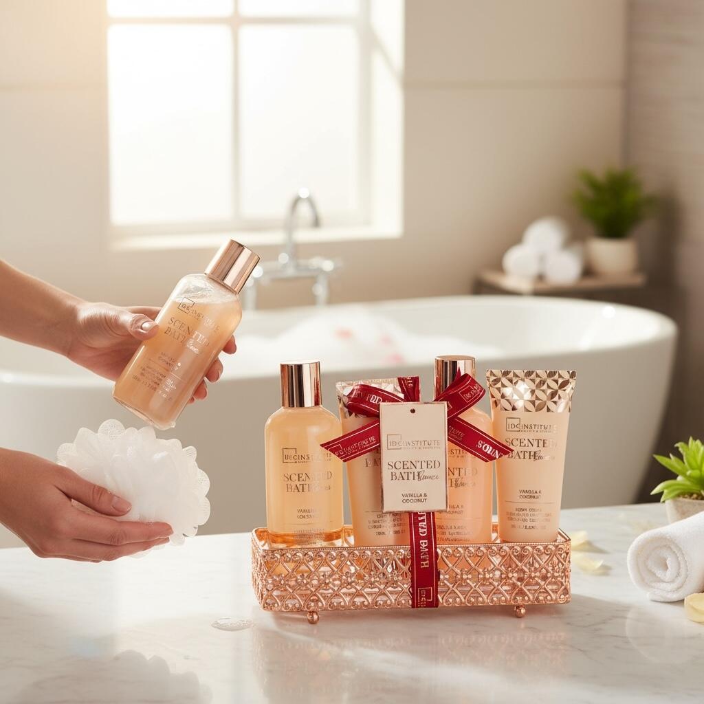 Set baie Scented Bath Bronze Vanilla & Coconut, IDC Institute, 4