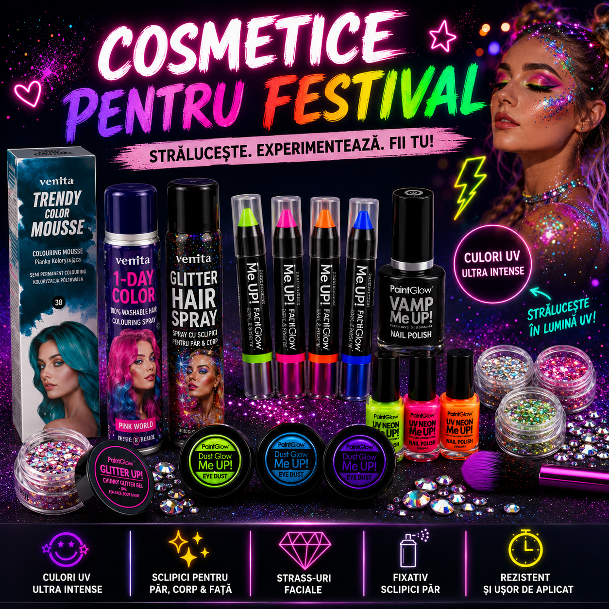 Cosmetice pentru festival