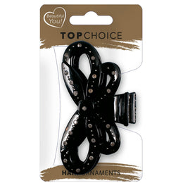 Clama de par Top Choice, 24597, negru, cu strassuri