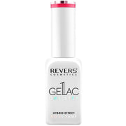 Lac de unghii Gellac 1 Step, Hybrid Effect, Non UV, Revers, 52 Rosu Neon, 10 ml