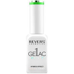 Lac de unghii Gellac 1 Step, Hybrid Effect, Non UV, Revers, 57 verde neon, 10 ml