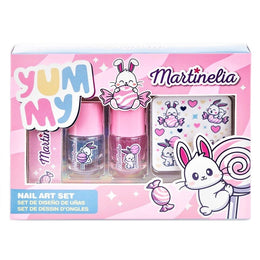 Set 2 lacuri de unghii, pila si stickere decorative Yummy, Martinelia 12242, 3 ml