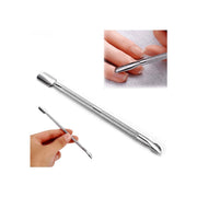 Spatula metalica dubla pentru cuticule, din otel inoxidabil, Chique
