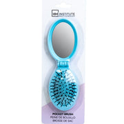 Perie pliabila cu oglinda pastel IDC Institute 18301RB, bleu