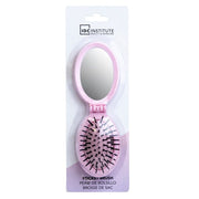 Perie pliabila cu oglinda pastel IDC Institute 18301RB, roz