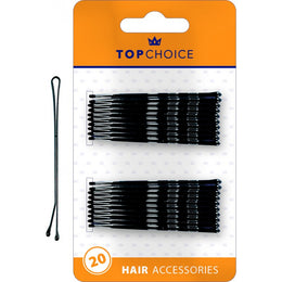 Agrafe negre mari, Top Choice, set de 20 buc