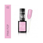 Lac de unghii Solar Gel, Revers, 12 ml, roz, nr 02, pink pop
