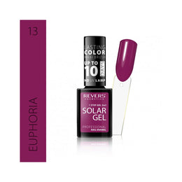 Lac de unghii Solar Gel, Revers, 12 ml, rosu inchis, nr 13, euphoria