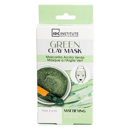 Set 3 Masti faciale matifiante cu argila verde IDC Institute 90105, 3x7 g
