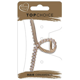 Agrafa de par stilizata cu decoratiuni aurii Top Choice 26973