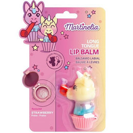 Balsam de buze cu aroma de capsuni Unicorn Tongue, pentru copii, Martinelia, 79001BLA