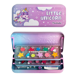Trusa etajata cu Fard de ochi, luciu de buze si accesorii Little Unicorn Martinelia, 12022