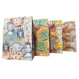 Pungi de cadou pentru copii, XL, set de 12 buc, model Unicorn