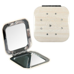 Oglinda compacta patrata, cu 11 cristale de zirconiu si inchidere magnetica, Top Choice 85673