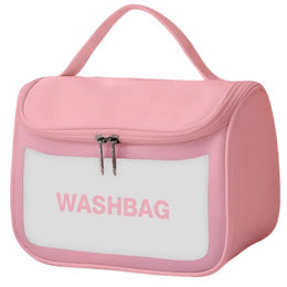 Gentuta cosmetica impermeabila, pentru femei, WashBag Top Choice 99557, roz