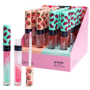 Set 24 luciu de buze cu aroma de capsuni si pepene verde 26029, IDC Institute