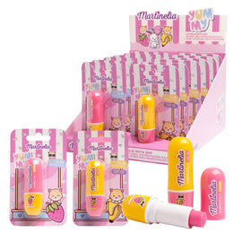 Set 12 bucati balsam de buze cu SPF 15 pentru copii, 68025, 3.5 g  Martinelia,