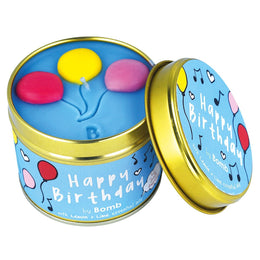Lumanare parfumata 180g  Happy Birthday (Cutie metalica), Bomb Cosmetics