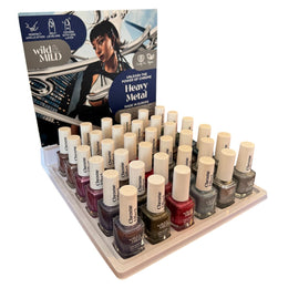 Display cu 36 bucati Lac de unghii Heavy Metal, Wild & Mild