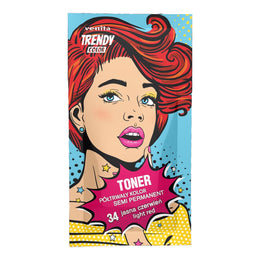 Toner Colorant Trendy, Light Red 34, Plic 35 g (Rosu Deschis)