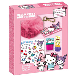 Set cosmetic machiaj si accesorii Hello Kitty & friends cu breloc pompom 4058
