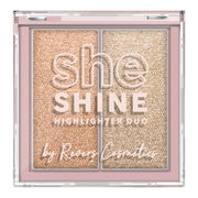 Paleta iluminator Duo She Shine 03 Pink Gleam, Revers, 7,2 g