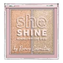 Paleta iluminator Duo She Shine 03 Pink Gleam, Revers, 7,2 g