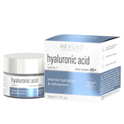 Crema de fata cu acid hialuronic + LACTIL®, pentru hidratare si fermitate, Revers, 40+, 50 ml
