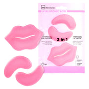 Masca 2 in 1 pentru ochi si buze cu acid hyaluronic, 90382, IDC Institute,
