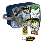 Set Batman cu Apa de toaleta 90ml, Figurina 2in1, Spumant de baie si Sampon 300ml, Breloc, in borseta cool, Baieti