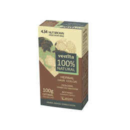 Vopsea de par pulbere, pe baza de plante, naturala 100%, Venita, Nr 4.34, Blond Aluna, 100g