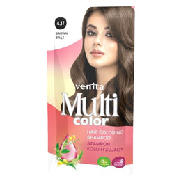 Sampon Colorant si Nuantator, Multicolor, Venita, 4.17 Brown, 40g