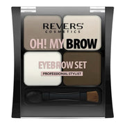 Kit fard de sprancene cu 4 culori, Professional Stylist, Revers, Nr.4