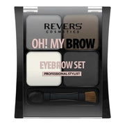 Kit fard de sprancene cu 4 culori, Professional Stylist, Revers, Nr.2