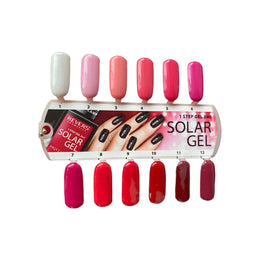 Paletar de culori pentru lacul de unghii, Solar Gel, set I, Revers