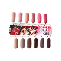 Paletar de culori pentru lacul de unghii, Solar Gel, set II, Revers