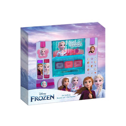 Set de machiaj pentru fetite, cu farduri, lacuri de unghii si decoratiuni, Frozen