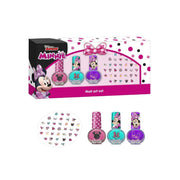 Set decorare unghii pentru fetite, cu 3 lacuri de unghii si modele de lipit pe unghii, Minnie