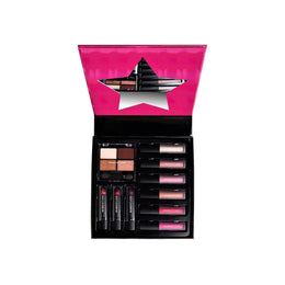 Set 10 piese ruj, ruj lichid, farduri de pleoape si accesorii Super Star, Magic Studio