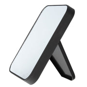 Oglinda cosmetica, plastic, neagra, cu picior, Top Choice 85062, 15 x 11 cm