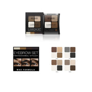 Set 24 bucati Kit fard de sprancene cu 4 culori, Professional Stylist, Revers
