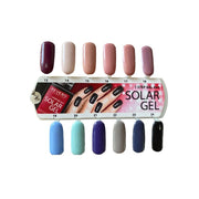 Paletar de culori pentru lacul de unghii, Solar Gel, set I, Revers