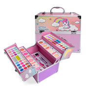 Trusa mare de machiaj pentru copii Martinelia My Little Unicorn Mega Beauty Case, cufar cu farduri, rujuri si lacuri de unghii