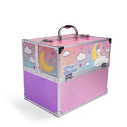 Trusa mare de machiaj pentru copii Martinelia My Little Unicorn Mega Beauty Case, cufar cu farduri, rujuri si lacuri de unghii