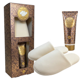 Set ingrijire picioare cu lotiune pentru picioare si papuci Body Luxury, Accentra, 6056498