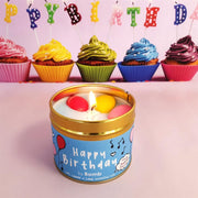 Lumanare parfumata 180g  Happy Birthday (Cutie metalica), Bomb Cosmetics