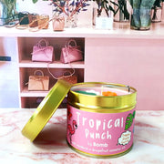 Lumanare parfumata 180g  Tropical Punch (Cutie metalica), Bomb Cosmetics