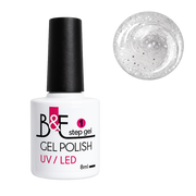 Lac de unghii 1 Step gel nr 30 sclipici argintiu, Umbrella, 8 ml