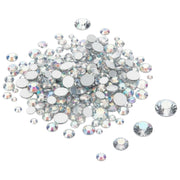 Stickere cristale autocolante irizate, mix dimensiuni, pentru machiaj si nail art Chique, 100 buc