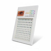 Stickere cristale autocolante irizate, mix dimensiuni, pentru machiaj si nail art Chique, 100 buc